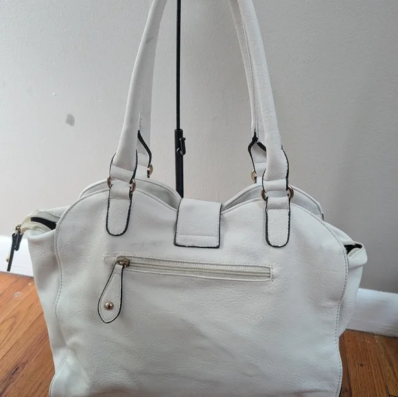 Michael Kors White Leather Crossbody Tote Bag - Picture 5 of 8